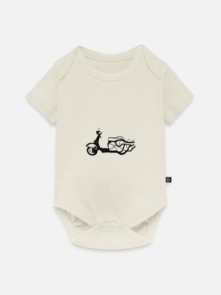 Zündapp Roller abstrakt - Baby Premium Kurzarmbody - Naturweiß