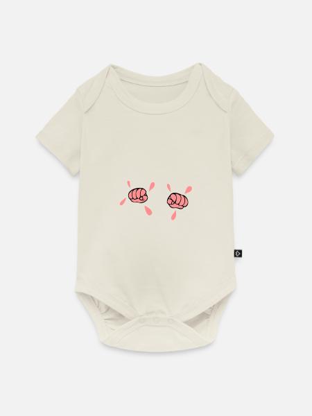 bebe Fäuste fille1 - Baby Premium Kurzarmbody - Naturweiß