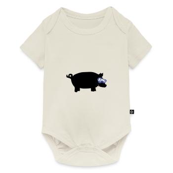 sau ski goggles 2 - Baby Premium short-sleeve bodysuit - off white - Front