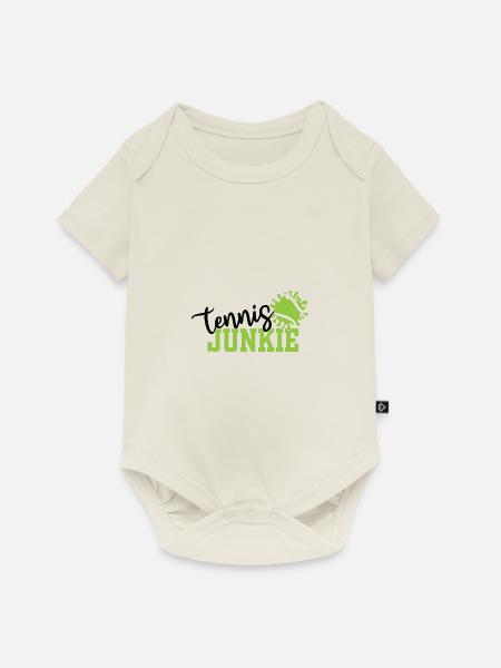 Tennis junkie - Baby Premium Kurzarmbody - Naturweiß