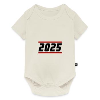 Année 2025 - Body à manches courtes Premium Bébé - blanc cassé - Devant