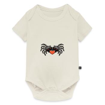 Tarantula Spinne Paar Herz - Baby Premium Kurzarmbody - Naturweiß - Vorne