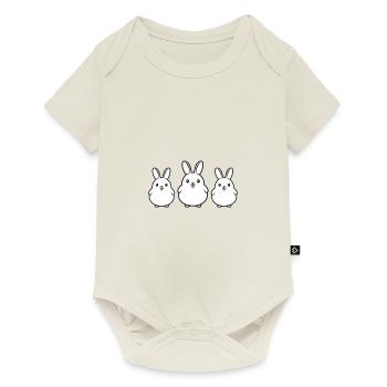 Bunnies Team Easter Funny - Baby Premium short-sleeve bodysuit - off white - Front