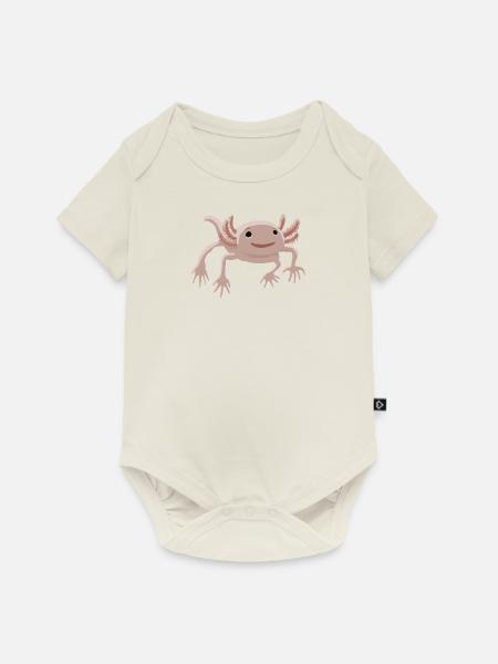 Axolotl - Baby Premium Kurzarmbody - Naturweiß