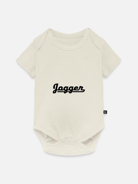 Jogger - Baby Premium Kurzarmbody - Naturweiß