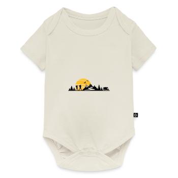 WANDERN Wanderer Forest Mountains Rv-rally - Baby Premium short-sleeve bodysuit - off white - Front