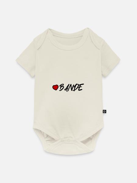 Bande Herz - Baby Premium Kurzarmbody - Naturweiß
