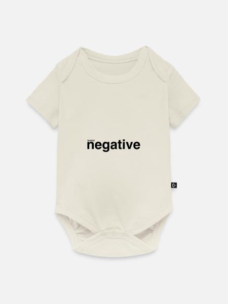 tested negative - Baby Premium Kurzarmbody - Naturweiß