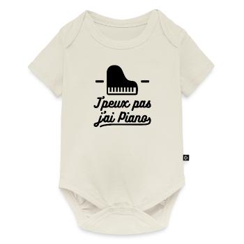 J'peux pas j'ai piano - Body à manches courtes Premium Bébé - blanc cassé - Devant