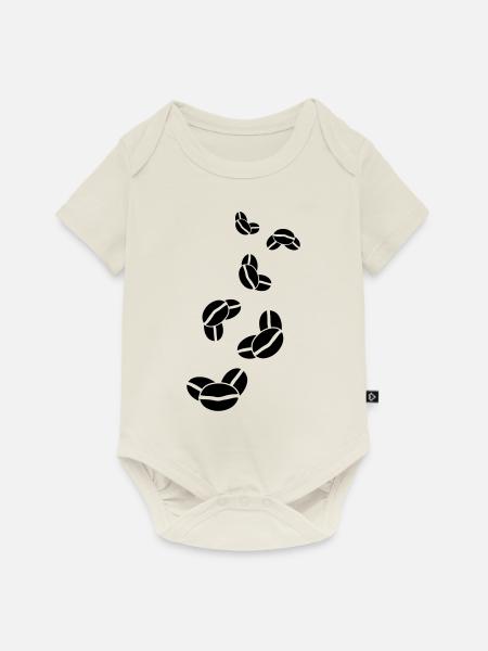 Kaffeebohne Symbol - Baby Premium Kurzarmbody - Naturweiß