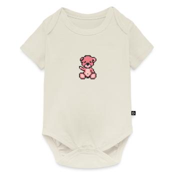 Pixel Bear Candy - Baby Premium short-sleeve bodysuit - off white - Front