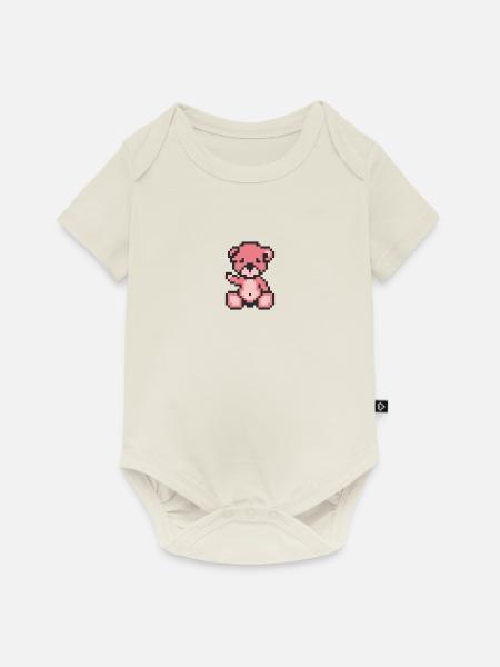 Pixel Bear Candy - Body à manches courtes Premium Bébé - blanc cassé