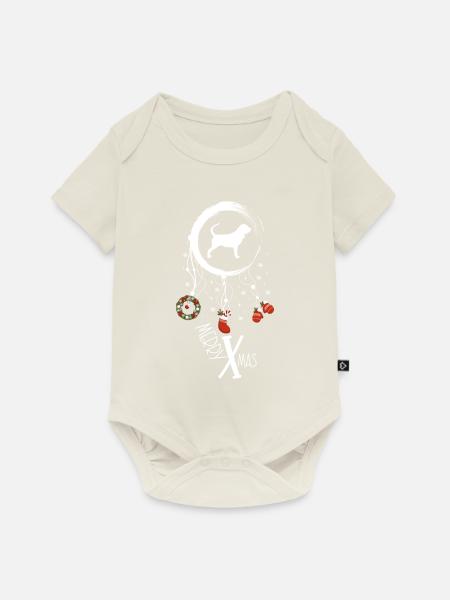 Bluthund Weihnachten Weihnachtstraumfänger - Baby Premium Kurzarmbody - Naturweiß