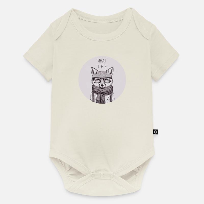 What the Fox - Baby Premium Kurzarmbody - Naturweiß