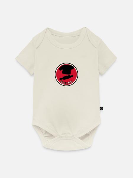 Backwaren Bäckerei - Baby Premium Kurzarmbody - Naturweiß