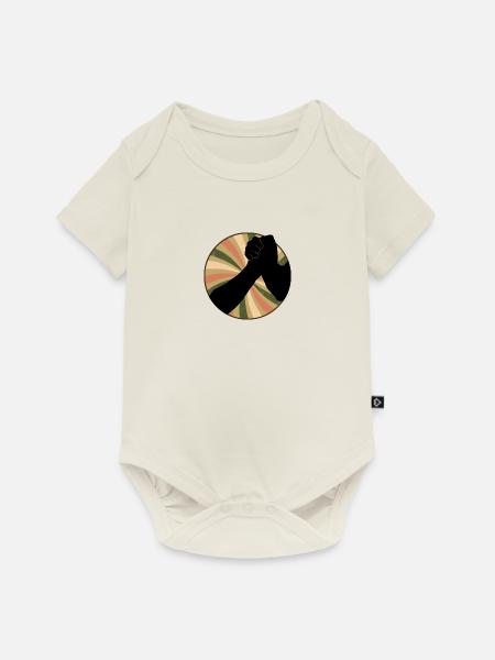 Stark Armdrücken - Baby Premium Kurzarmbody - Naturweiß