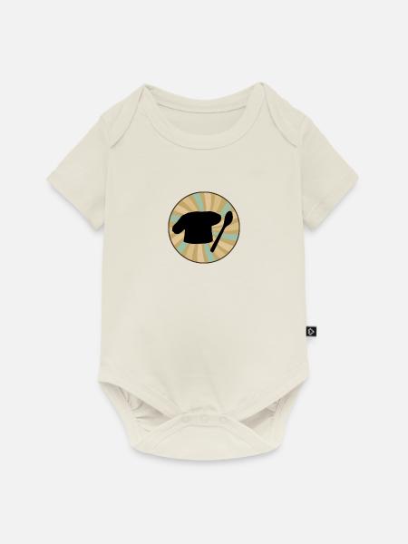 Backwaren Backen Backen - Baby Premium Kurzarmbody - Naturweiß