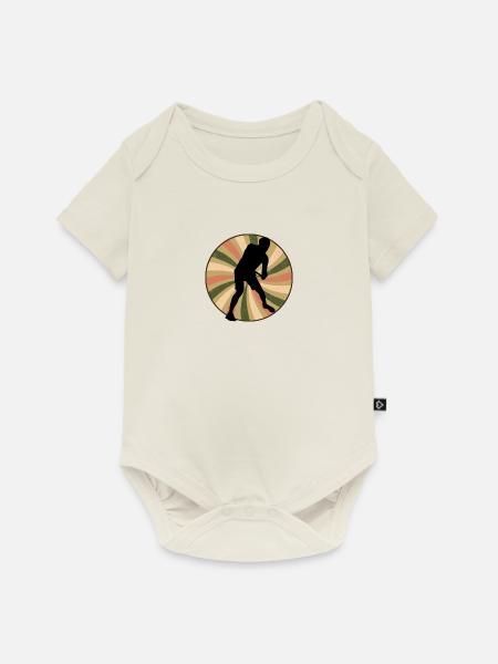 Discgolf - Baby Premium Kurzarmbody - Naturweiß