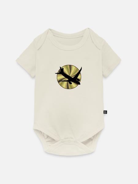 Flieger Luftfahrt Pilot - Baby Premium Kurzarmbody - Naturweiß