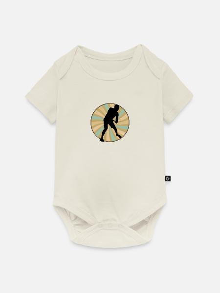Discgolfspieler Frisbee Frisbee - Baby Premium Kurzarmbody - Naturweiß