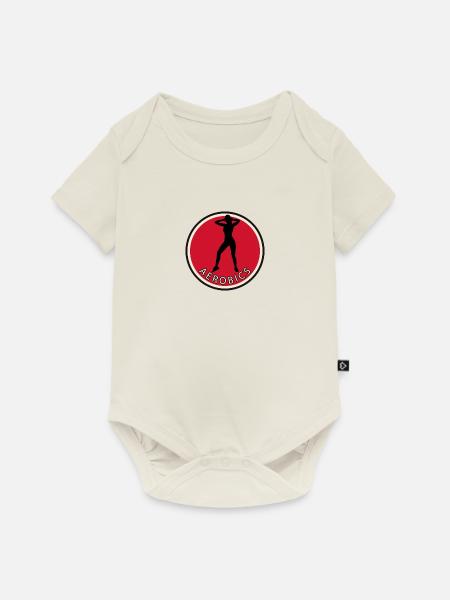 Übung Aerobic - Baby Premium Kurzarmbody - Naturweiß
