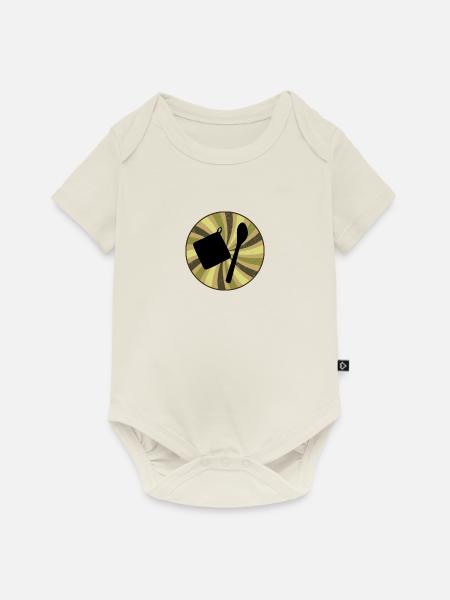Baking Cupcake Backwaren - Baby Premium Kurzarmbody - Naturweiß