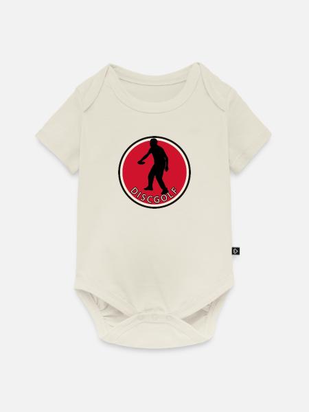 Discgolfspieler Disc - Baby Premium Kurzarmbody - Naturweiß