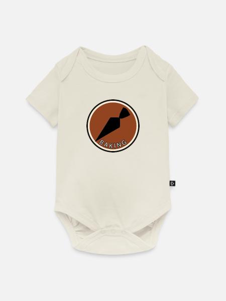 Backwaren Kuchen Backwaren - Baby Premium Kurzarmbody - Naturweiß