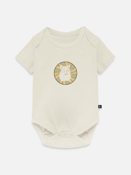 Hamster Maus Tierchen - Baby Premium Kurzarmbody - Naturweiß