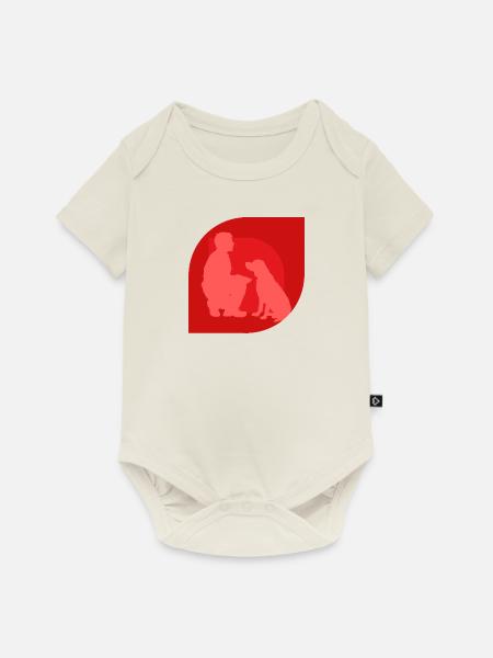 Hundetrainer Hundetraining - Baby Premium Kurzarmbody - Naturweiß