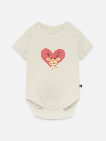 Hirsch Hirschjagd - Baby Premium Kurzarmbody - Naturweiß