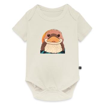 Quak Ente Vogel - Baby Premium Kurzarmbody - Naturweiß - Vorne