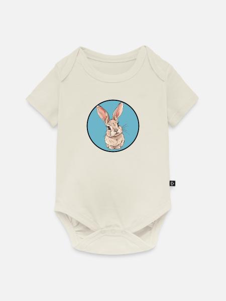 Hasenzahn Ostern - Baby Premium Kurzarmbody - Naturweiß