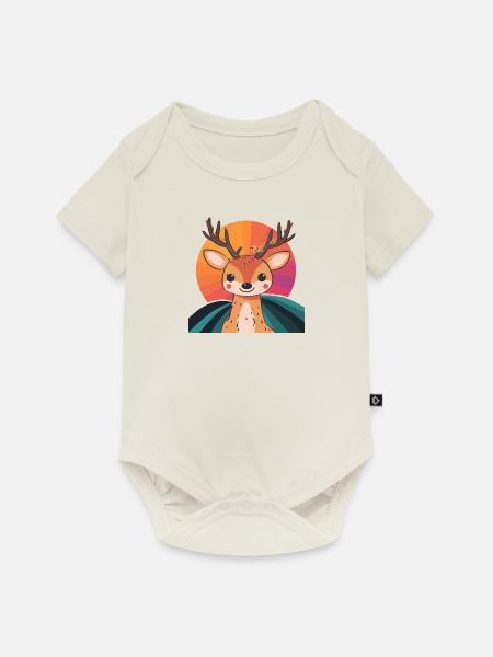 Hirschgeweih Hirschjagd Elch - Baby Premium Kurzarmbody - Naturweiß