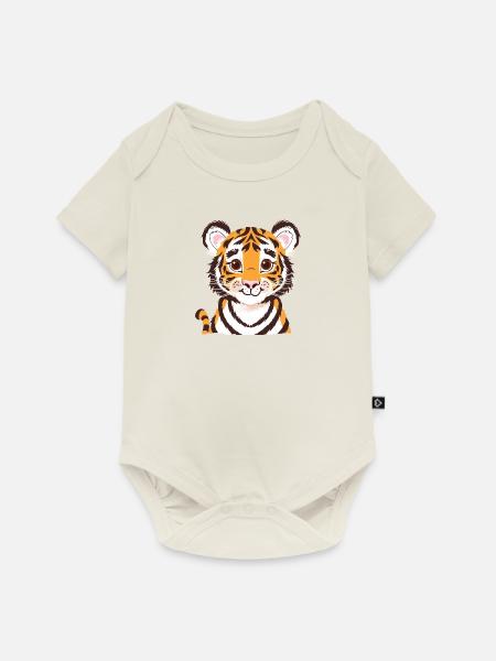 Tiger Wild Cat - Baby Premium Kurzarmbody - Naturweiß