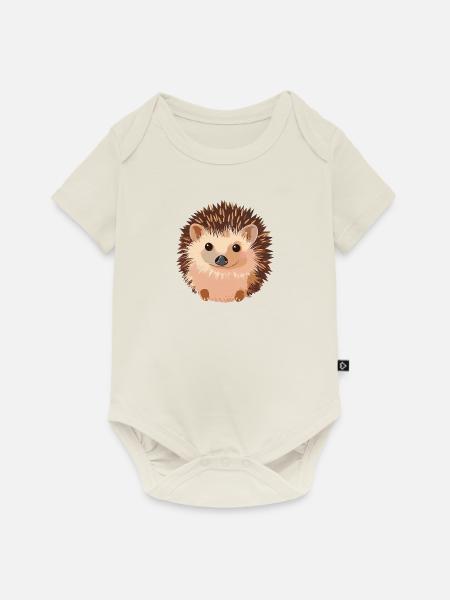 Igel Herbst - Baby Premium Kurzarmbody - Naturweiß