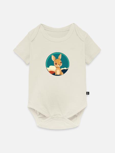 Kangaroo Beuteltier Aussie - Baby Premium Kurzarmbody - Naturweiß