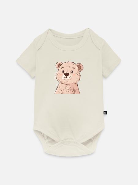 Baer Waldtier - Baby Premium Kurzarmbody - Naturweiß