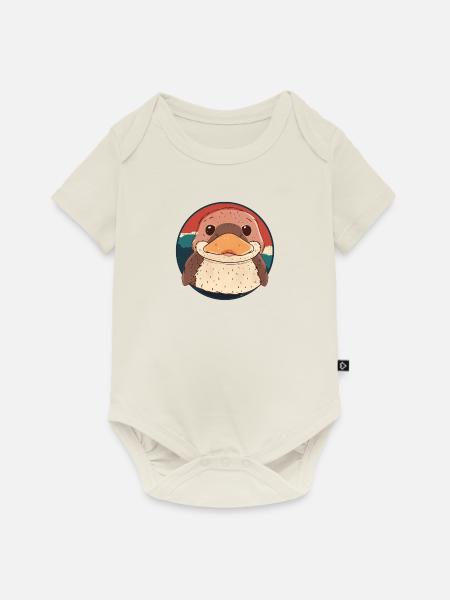 Entchen Vogel - Baby Premium Kurzarmbody - Naturweiß
