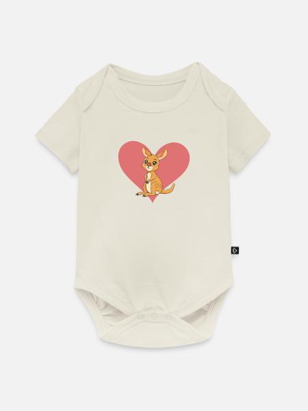 Kangaroo Melbourne Beuteltier - Baby Premium Kurzarmbody - Naturweiß