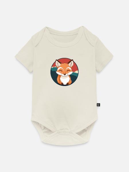 Fuchs Füchse Wald - Baby Premium Kurzarmbody - Naturweiß