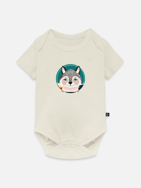 Wolf Rudel Wolfpack - Baby Premium Kurzarmbody - Naturweiß