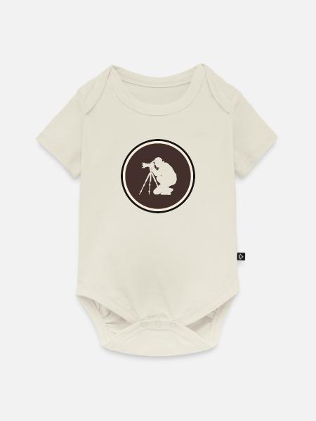 Fotografie Objektiv Digitalkamera - Baby Premium Kurzarmbody - Naturweiß