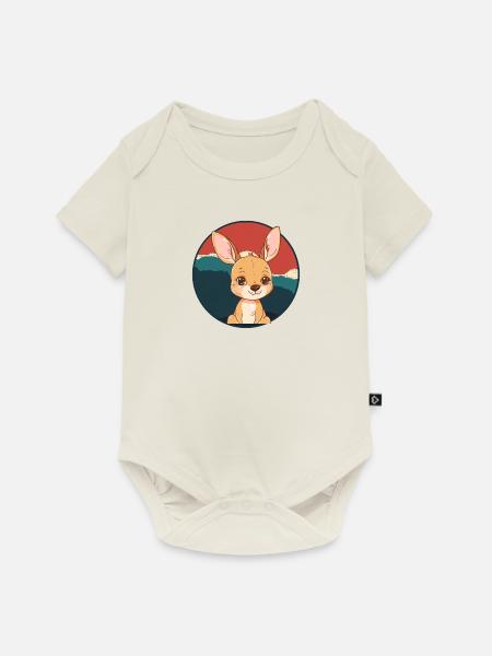Kangaroo Aussie Melbourne - Baby Premium Kurzarmbody - Naturweiß