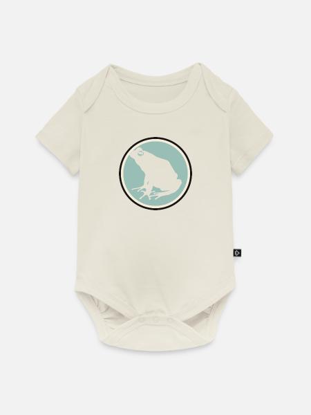 Frosch Quak Molch - Baby Premium Kurzarmbody - Naturweiß