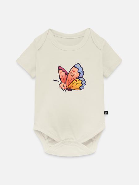 Schmetterling Tierliebhaber - Baby Premium Kurzarmbody - Naturweiß