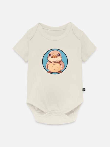 Entchen Vogel - Baby Premium Kurzarmbody - Naturweiß