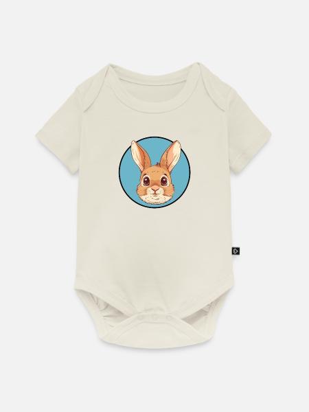 Hase Hasenzahn Ostern - Baby Premium Kurzarmbody - Naturweiß