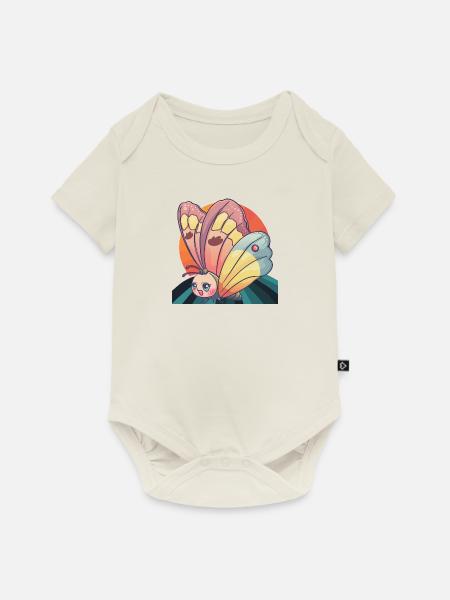 Schmetterling Schmetterlinge A - Baby Premium Kurzarmbody - Naturweiß