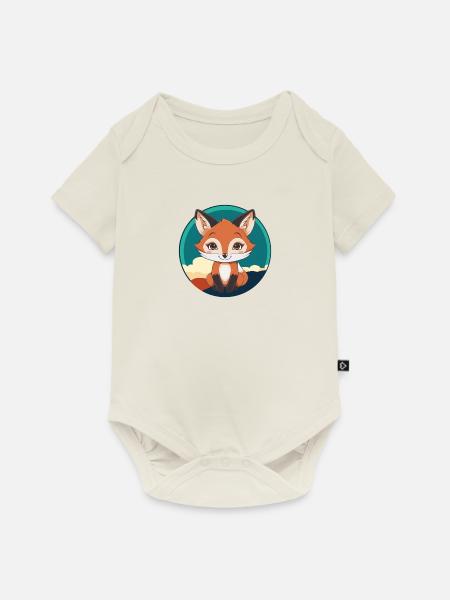 Fuchs Wald - Baby Premium Kurzarmbody - Naturweiß
